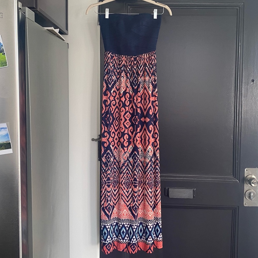 Colorful Strapless Maxidress by Trixxi